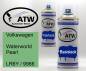 Preview: Volkswagen, Waterworld Pearl, LR6Y / 9966: 400ml Sprühdose + 400ml Klarlack - Set, von ATW Autoteile West.